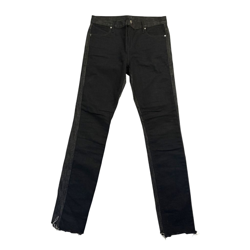 Rta Two-Toned Skinny Jeans In Black Japanese Denim